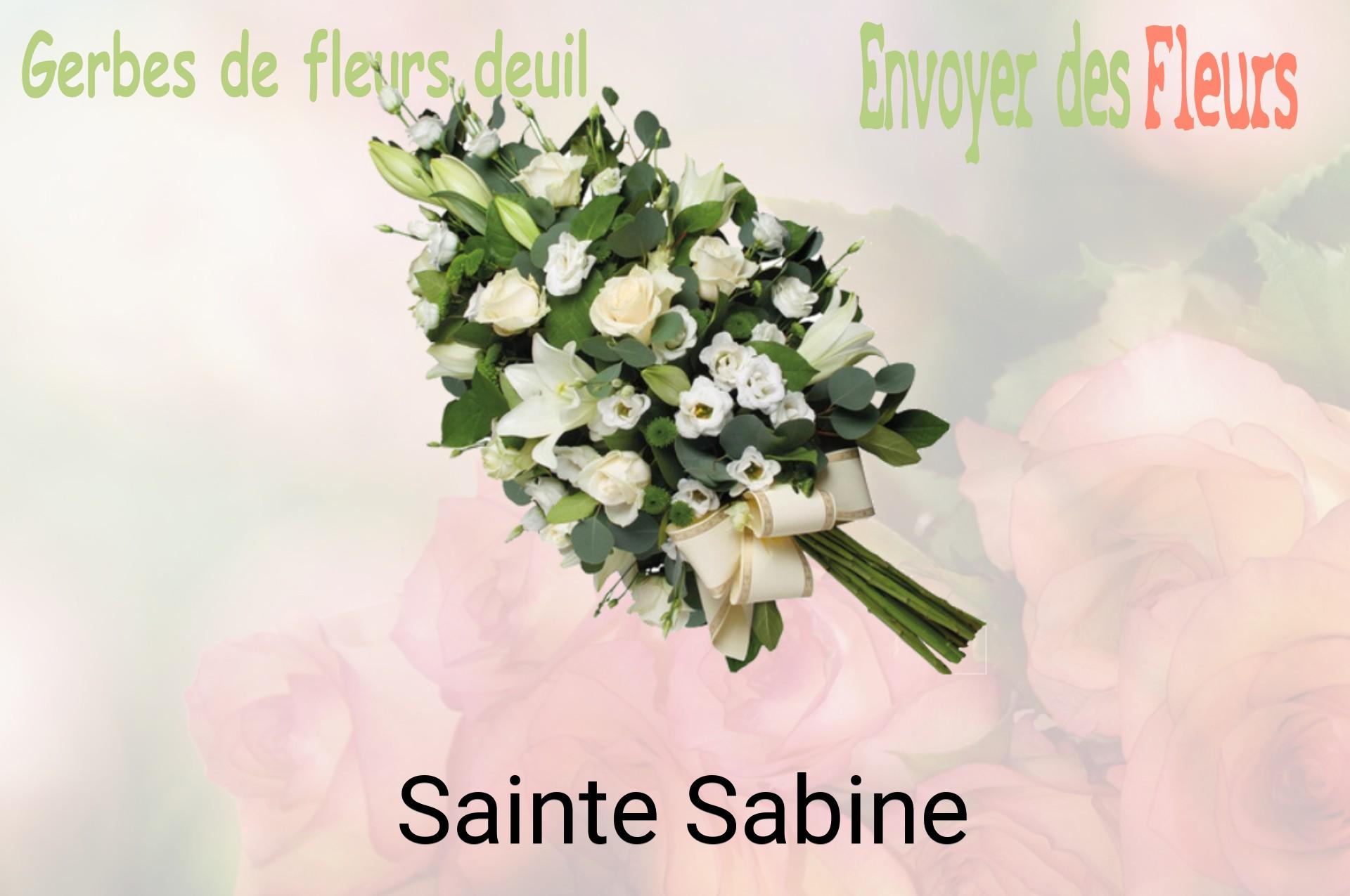 Gerbe de fleurs de deuil livrée à Sainte-Sabine